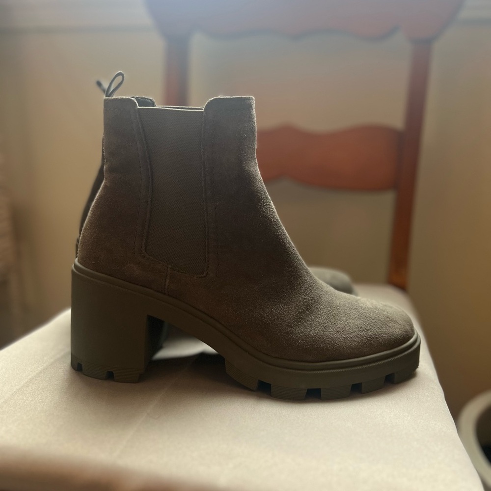 Splendid Olive Suede Combat Boots